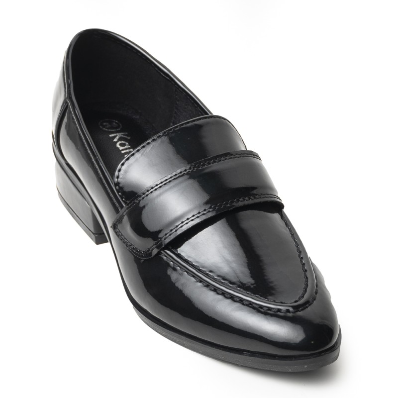 Mocasines Clásicos de Tacón Bajo en Charol 622EPT1009298NEGRO
