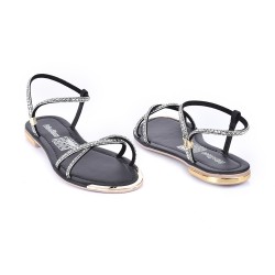 Price Shoes Sandalia Plana Para Mujer 482103NEGRO