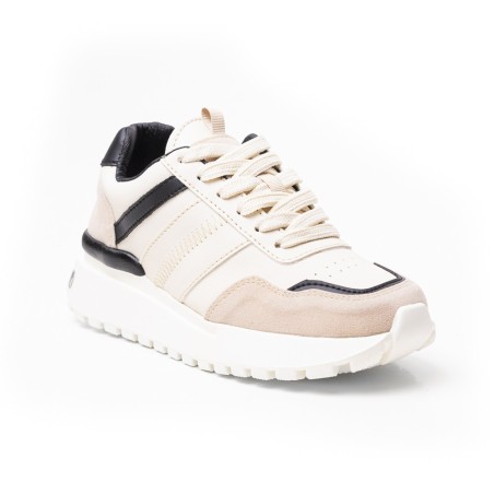 Price Shoes Tenis Casual Para Mujer822596BEIGE