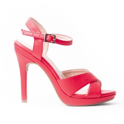 Priceshoes sandalia  de Tacon para mujer 542918ROJO
