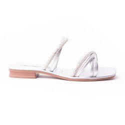 Price Shoes Sandalia Plana Para Mujer 462JC009PLATA
