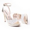 Priceshoes sandalia Tacon Dama elegante 882VS018CHAMPANA