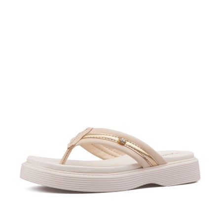 Sandalia playera para mujer Beira Rio 0228537-102CREMA