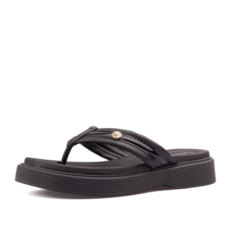 Sandalia playera para mujer Beira Rio 0228537-102NEGRO