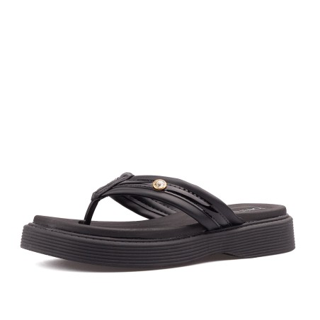 Sandalia playera para mujer Beira Rio 0228537-102NEGRO