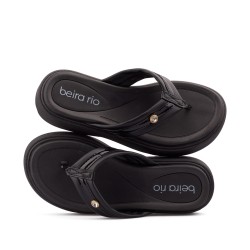 Sandalia playera para mujer Beira Rio 0228537-102NEGRO