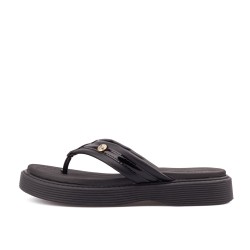 Sandalia playera para mujer Beira Rio 0228537-102NEGRO