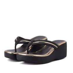 Plataforma para mujer Beira Rio Negro 0228455-305DORADO