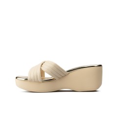 Plataforma para mujer Beira Rio 228455-304CREMA