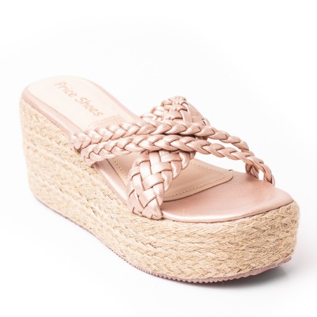 Priceshoes Plataformas en yute Para Mujer 9521200OROROSA