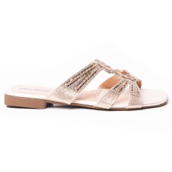 Price Shoes Sandalia Plana para Mujer brillante 272HV30ROSADO
