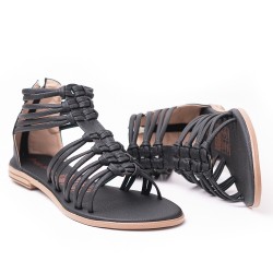 Price shoes Sandalias Planas para dama 302E208SNEGRO