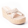 Priceshoes Plataformas en yute Para Mujer 9521200CHAMPANA