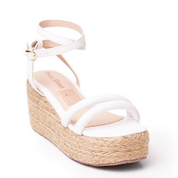 Priceshoes Plataformas en yute Para Mujer 9521181BLANCO