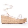 Priceshoes Plataformas en yute Para Mujer 9521181BLANCO