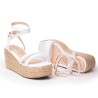 Priceshoes Plataformas en yute Para Mujer 9521181BLANCO