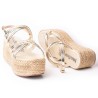 Priceshoes Plataformas en yute Para Mujer 382075CHAMPANA