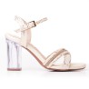 Priceshoes Sandalias Tacones Cristal 902Z127CHAMPANA