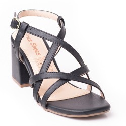 Price Shoes Tacon Bajo Para Mujeres 952L-07NEGRO
