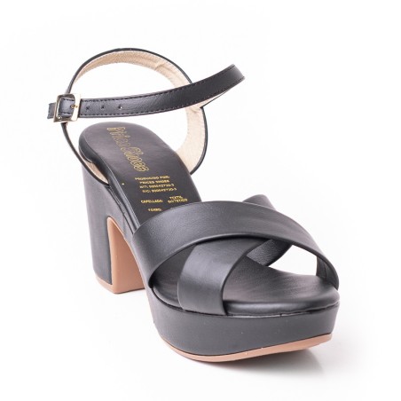 Price Shoes Sandalia Tacon para Mujer 462JC011NEGRO