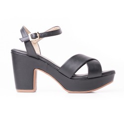 Price Shoes Sandalia Tacon para Mujer 462JC011NEGRO