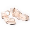 Price Shoes Tacon Bajo Para Mujeres 952F-07CHAMPANA