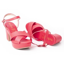 Price Shoes Sandalia Tacon para Mujer 462JC011ROJO