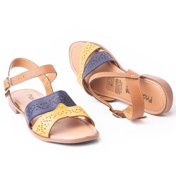 Priceshoes Sandalia Plana para dama 692V225AZUL
