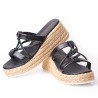 Priceshoes Plataformas en yute Para Mujer 382036NEGRO