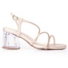 Priceshoes Sandalia Tacon Cristal 952A-15CHAMPANA