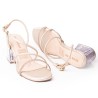 Priceshoes Sandalia Tacon Cristal 952A-15CHAMPANA