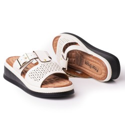 Priceshoes Sandalia Confort Para Mujer 6925544TALCO