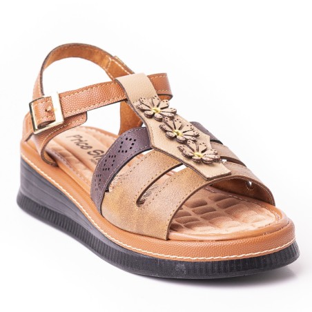 Priceshoes Sandalia Confort Para Mujer 6925499TIERRA