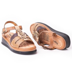 Priceshoes Sandalia Confort Para Mujer 6925499TIERRA