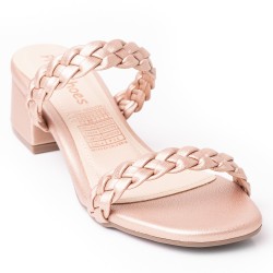 Price Shoes Tacon Bajo Para Mujeres 952F-07OROROSA
