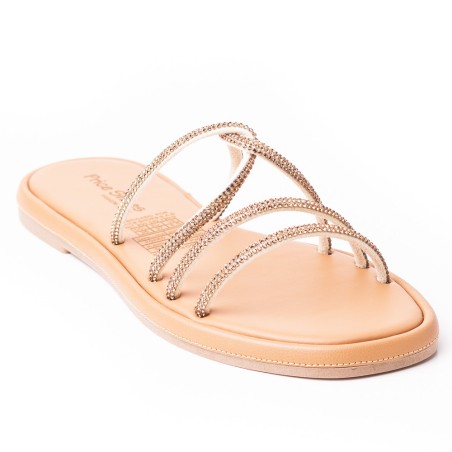 Priceshoes Sandalias Planas para mujer 902H-08AMARETTO