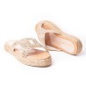 Price Shoes Sandalia Plana Para Mujer brillantes 312GEORGINACHAMPANA