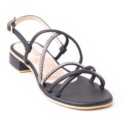Priceshoes Sandalias Planas para mujer 902M131NEGRO