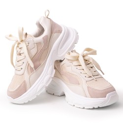 Price Shoes Tenis Moda para Mujer 822632BEIGE