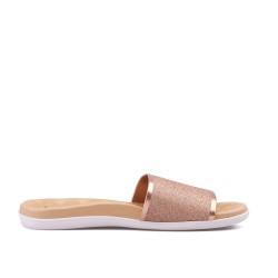 Price Shoes Sandalia Plana para Mujer 0228360-353OROROSA