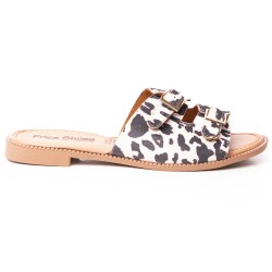 Price Shoes Sandalia Plana para Mujer 692P08VTNEGRO
