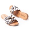 Price Shoes Sandalia Plana para Mujer 692P08VTNEGRO