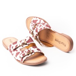 Price Shoes Sandalia Plana para Mujer 692P08VTCAFE