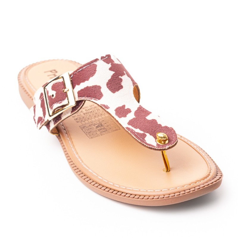 Price Shoes Sandalia Plana para Mujer 692P49VTCAFE