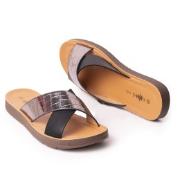 Price Shoes Sandalia Plana para Mujer 6223T8264-44NEGRO