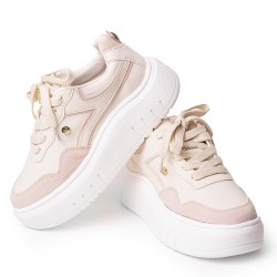 Price Shoes Tenis Moda para Mujer 822676BEIGE