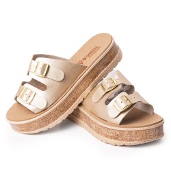 Price Shoes Sandalia Confort para Mujer 622490201-33CHAMPAÑA