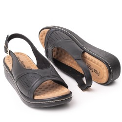 Price Shoes Sandalia Confort para Mujer 6925688NEGRO
