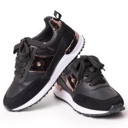 Price Shoes Tenis Moda para Mujer 822680NEGRO
