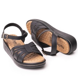 Price Shoes Sandalia Confort para Mujer 6925624NEGRO